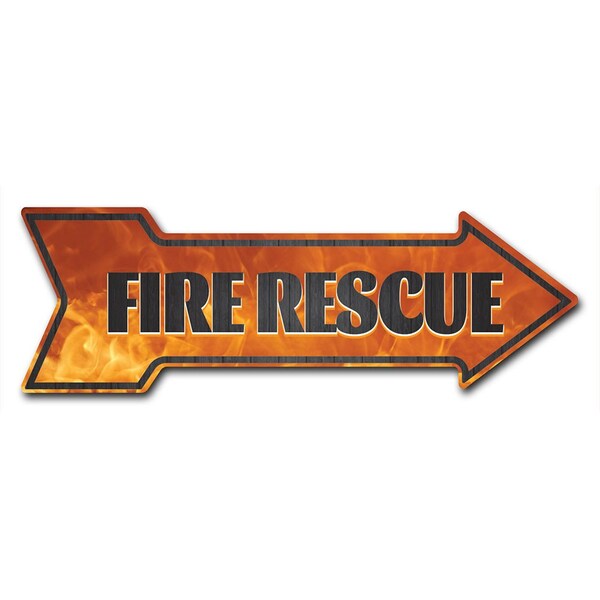 Fire Rescue Arrow Decal Funny Home Decor 24in Wide